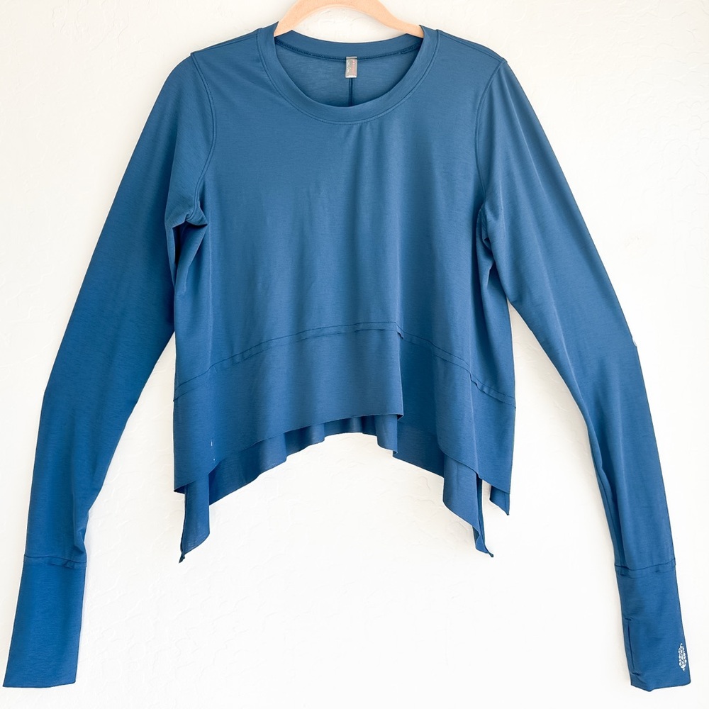 FREE PEOPLE Movement Tempo UV Protection Long Sleeve Top Navy Blue - Small - Picture 2 of 13